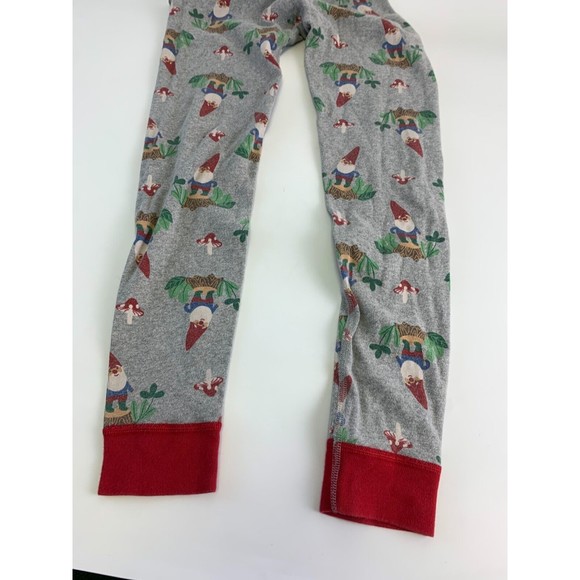 Hanna Andersson Girl Boy Long John Pajamas Gray Gnome Mushroom Youth 130 US 8 - Picture 7 of 7
